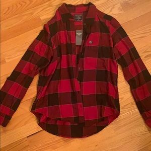NEW! Red & Black Checkered Flannel